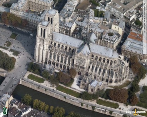 La cathédrale de Notre-Dame, niveau de zoom 4 
