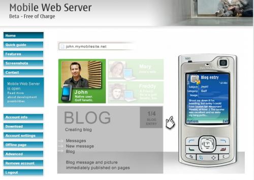 nokia mobile web server