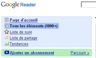 google reader français
