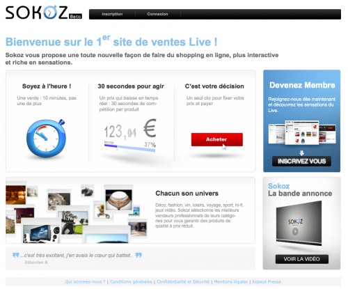 Homepage de Sokoz