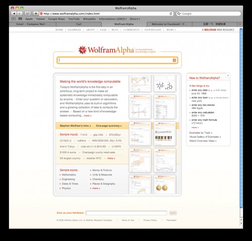 Homepage de Wolfram
