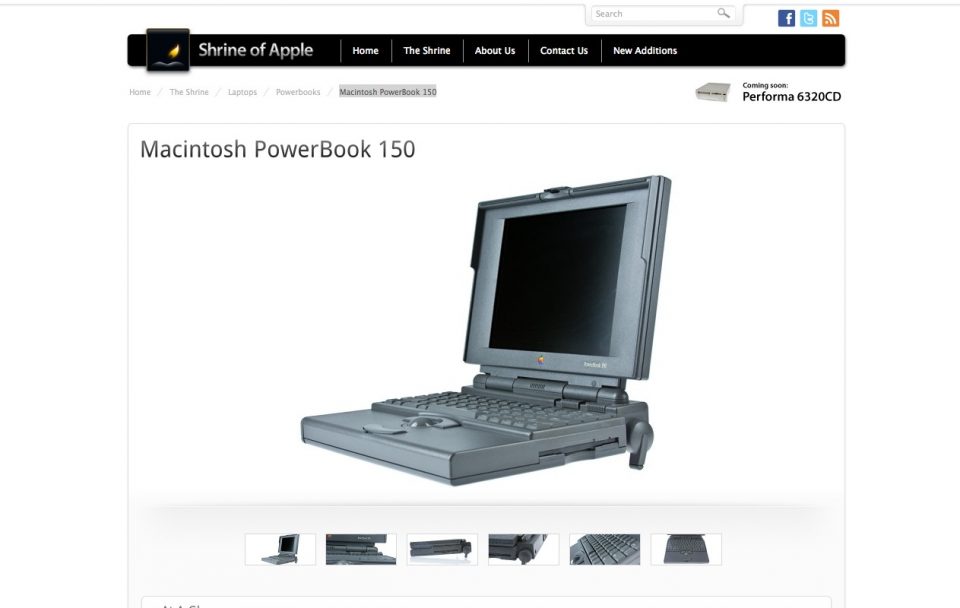 Shrine Of Apple- Macintosh PowerBook 150 - 2803, le blog web 2.0